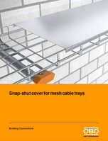 Snap-shut cover for mesh cable trays