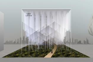 Viedais, skanošais mežs | priekšlikums Latvijas paviljonam "Expo 2020" Dubaijā